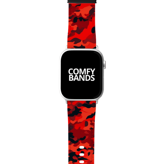 Red Purple Camouflage Series Band For Apple Watch