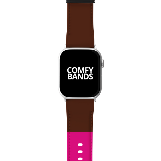 Pink & Brown Color Block Series Band For Apple Watch