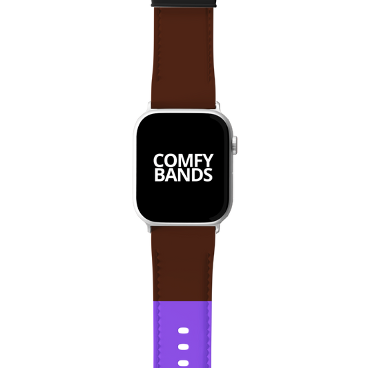Purple & Brown Color Block Series Band For Apple Watch