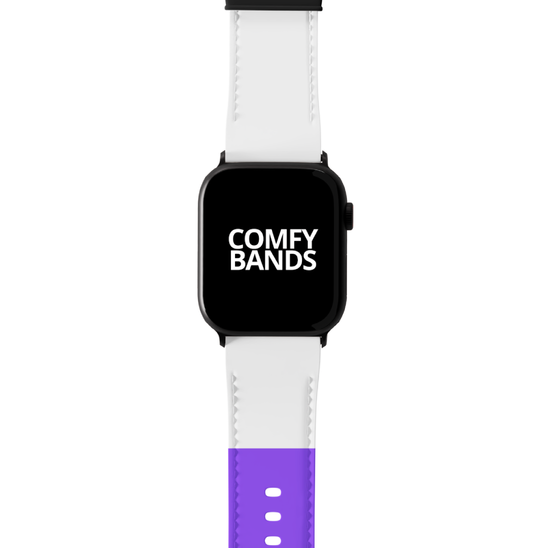 Light Purple & White Color Block Series Band For Apple Watch
