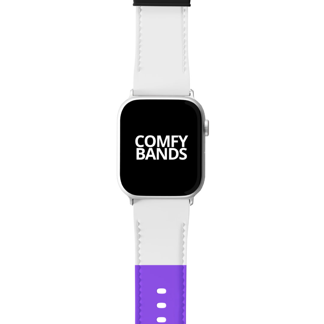 Light Purple & White Color Block Series Band For Apple Watch