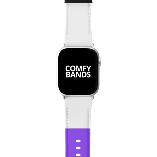 Light Purple & White Color Block Series Band For Apple Watch