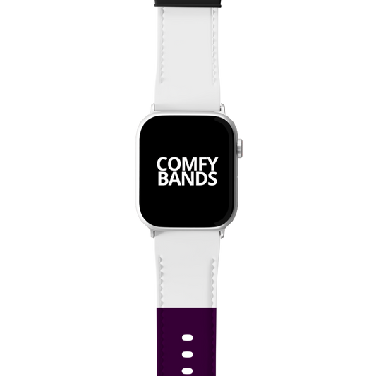 Purple & White Color Block Series Band For Apple Watch
