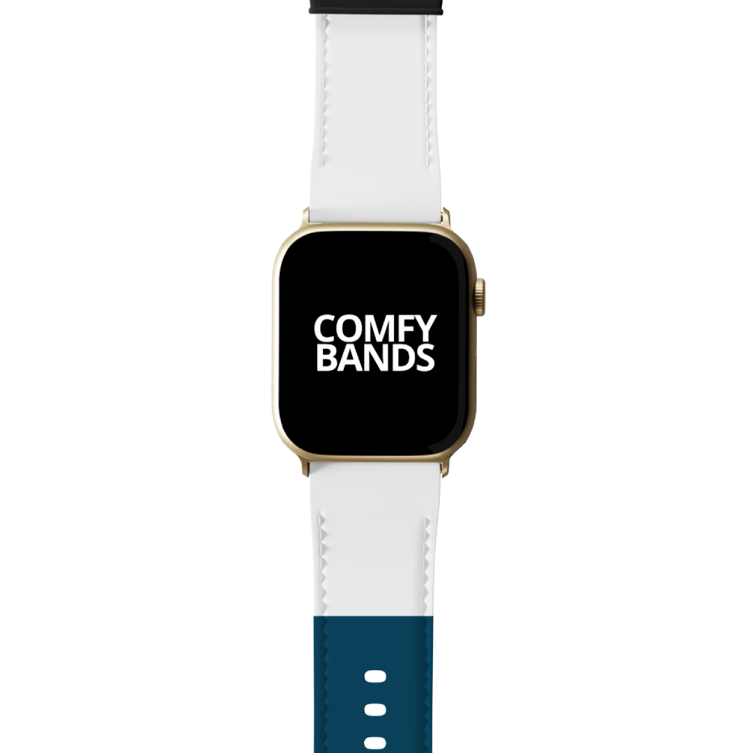 Turquoise & White Color Block Series Band For Apple Watch