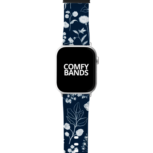 Blue Botanical Floral Series Band For Apple Watch