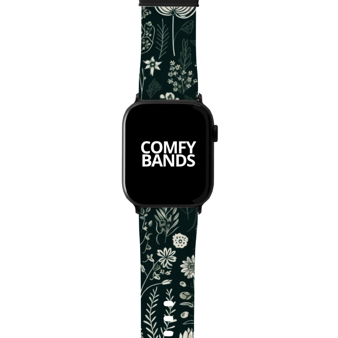 Green Botanical Floral Series Band For Apple Watch