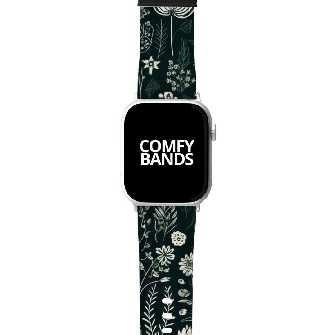 Green Botanical Floral Series Band For Apple Watch