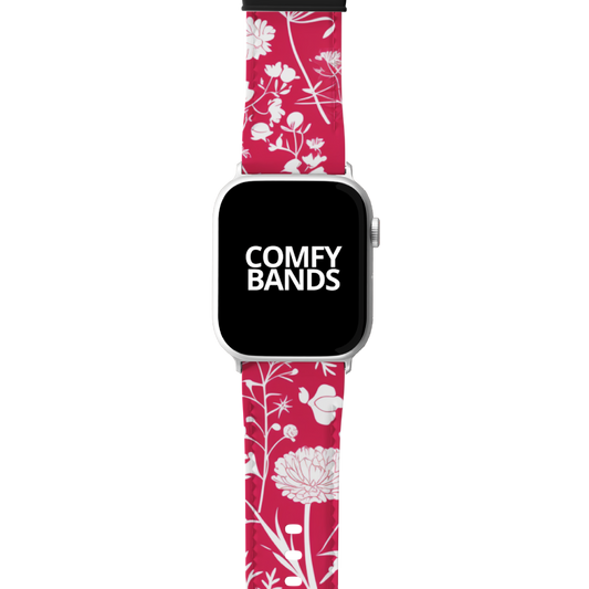 Pink Botanical Floral Series Band For Apple Watch