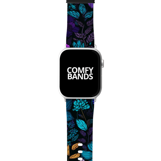 Purple & Blue Floral Floral Series Band For Apple Watch