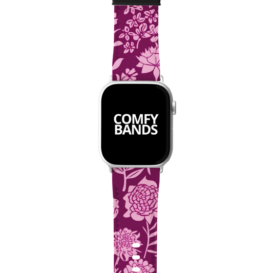 Purple & Pink Botanical Floral Series Band For Apple Watch