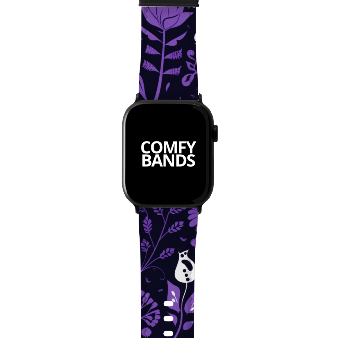 Purple Botanical Floral Series Band For Apple Watch