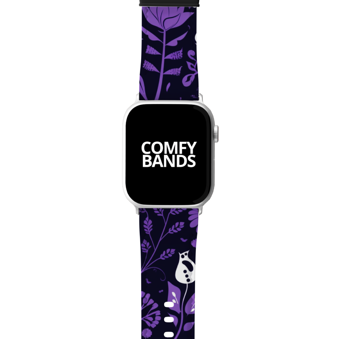 Purple Botanical Floral Series Band For Apple Watch