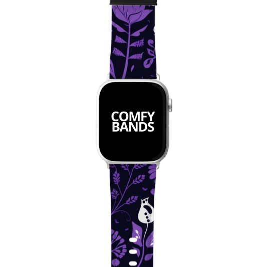 Purple Botanical Floral Series Band For Apple Watch