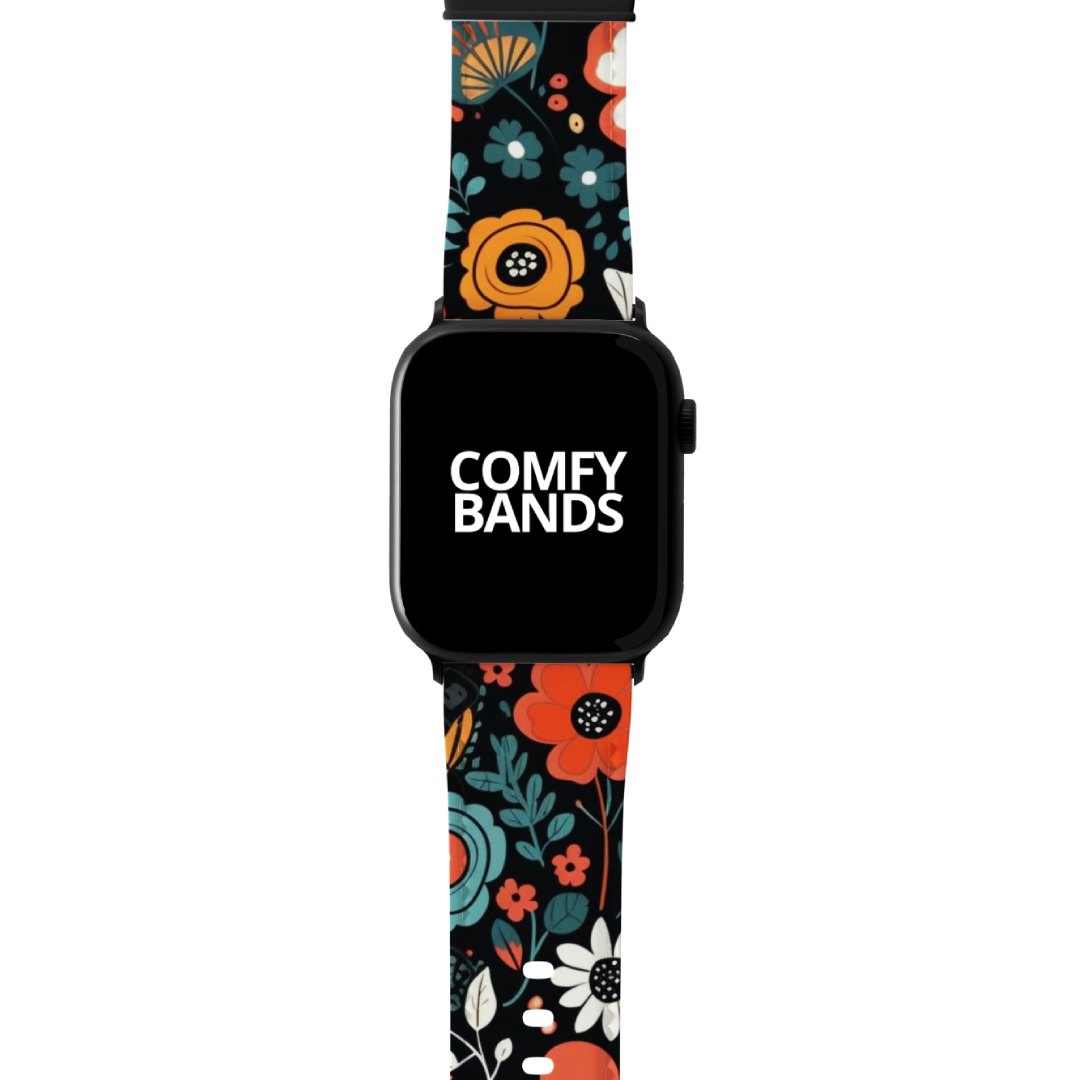 Warm Tones Floral Floral Series Band For Apple Watch