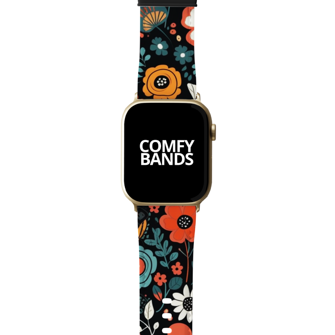 Warm Tones Floral Floral Series Band For Apple Watch