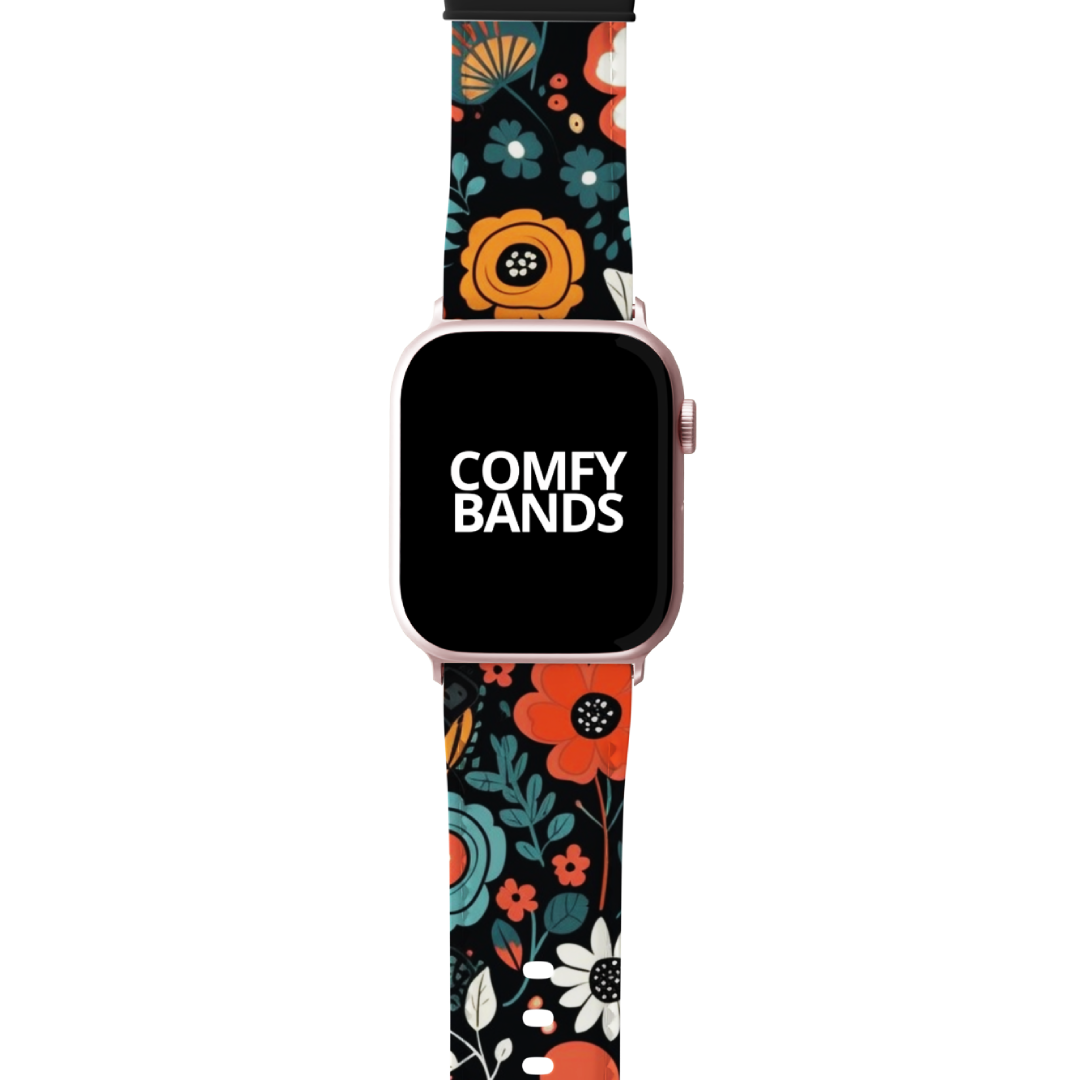 Warm Tones Floral Floral Series Band For Apple Watch