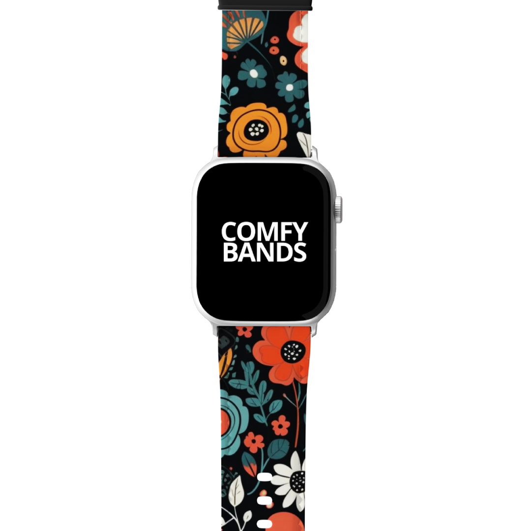 Warm Tones Floral Floral Series Band For Apple Watch