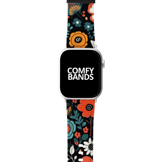 Warm Tones Floral Floral Series Band For Apple Watch