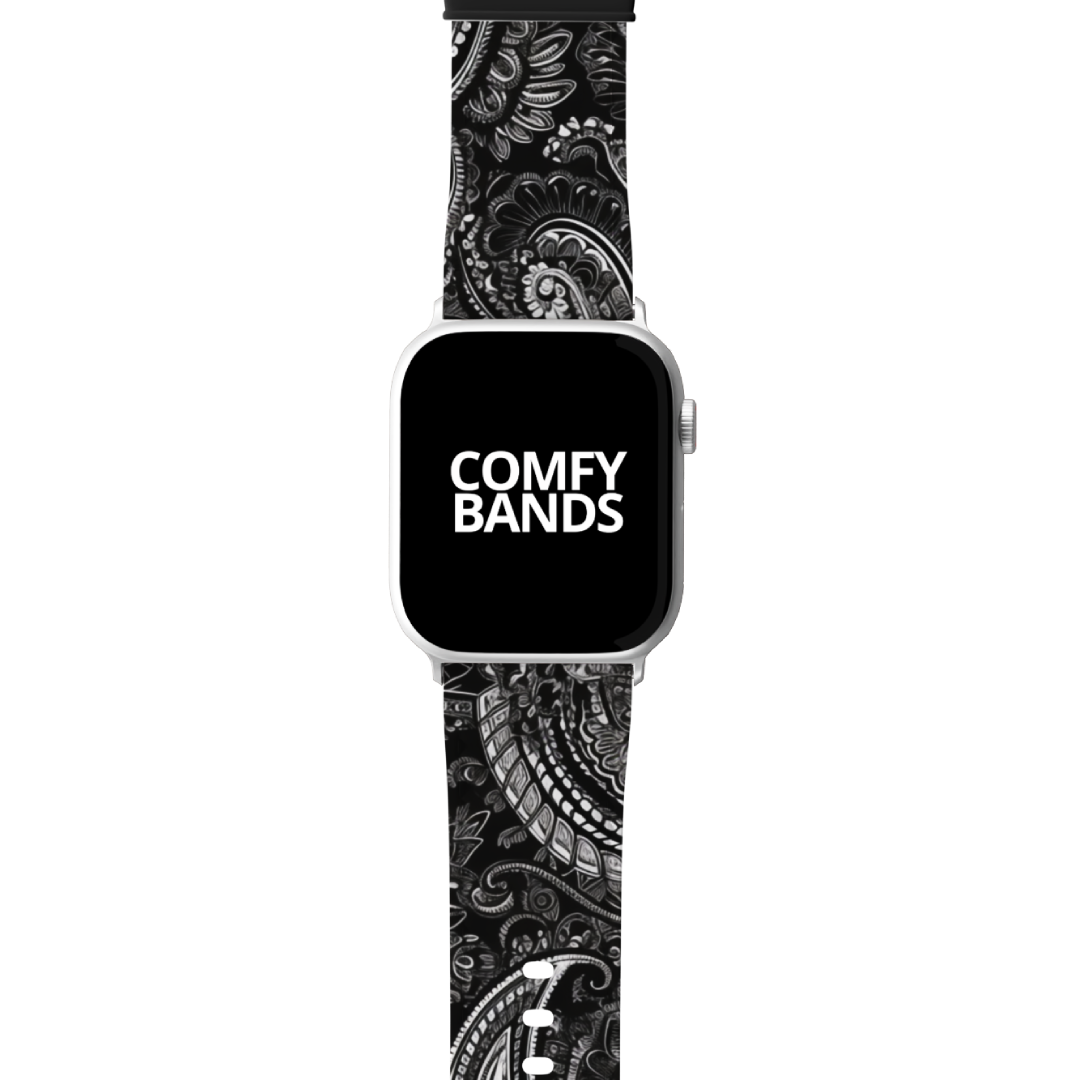 Black Paisley Series Band For Apple Watch