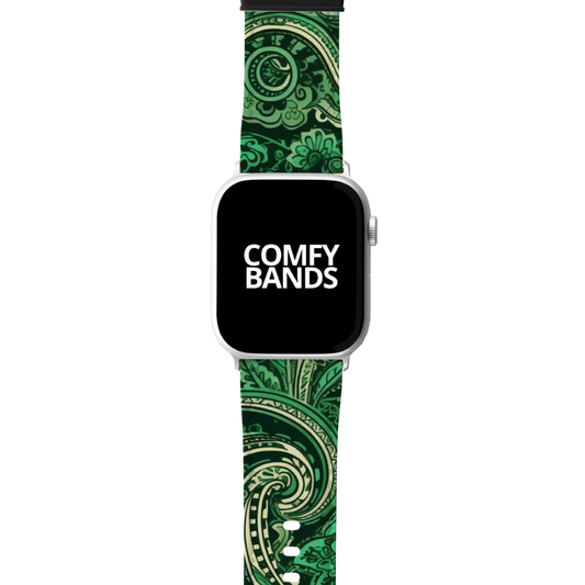 Green Paisley Series Band For Apple Watch