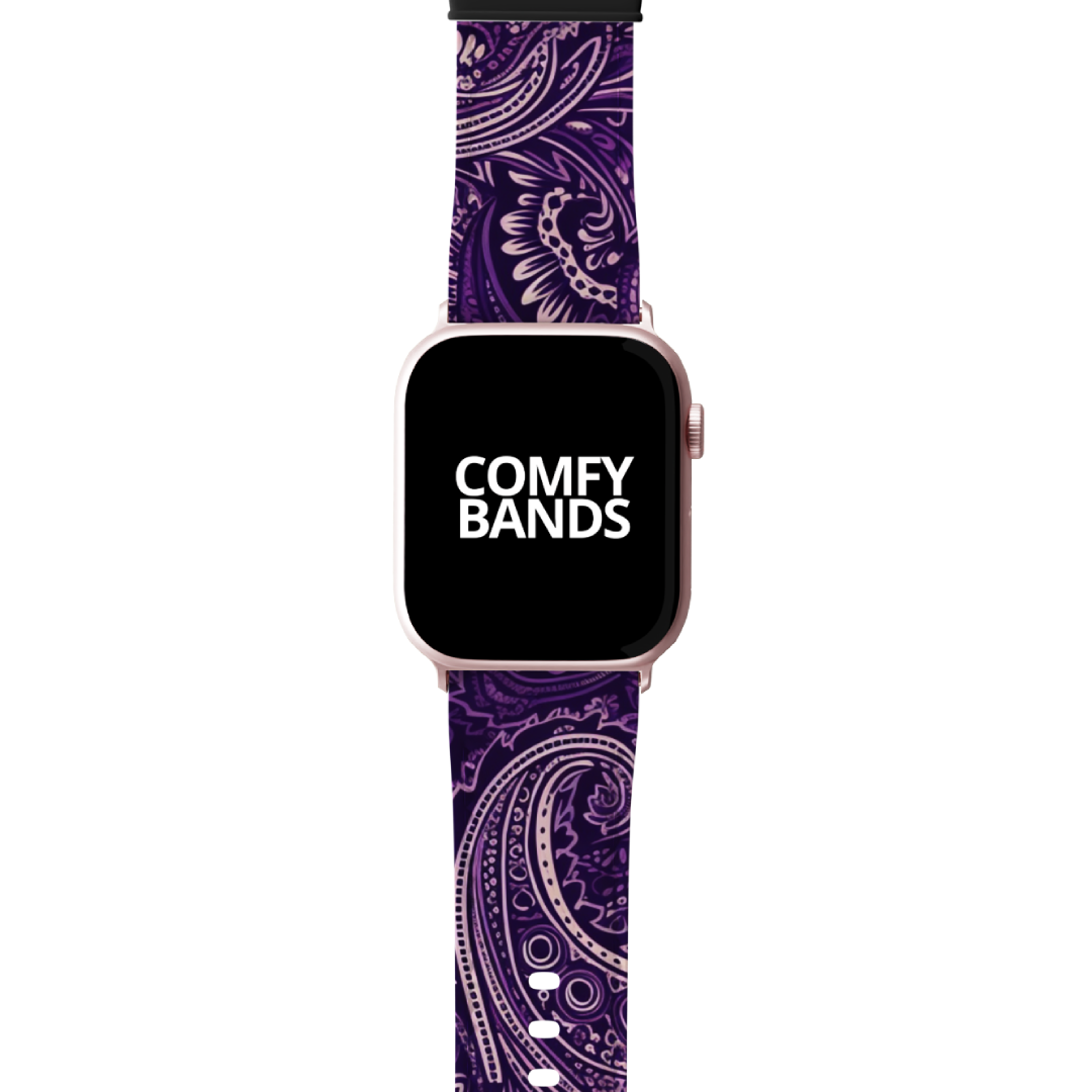 Purple Paisley Series Band For Apple Watch