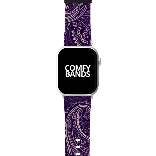 Purple Paisley Series Band For Apple Watch