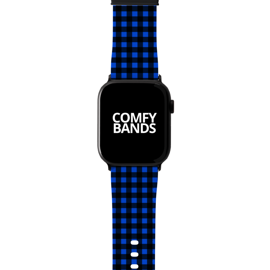 Blue & Black Plaid Series Band For Apple Watch