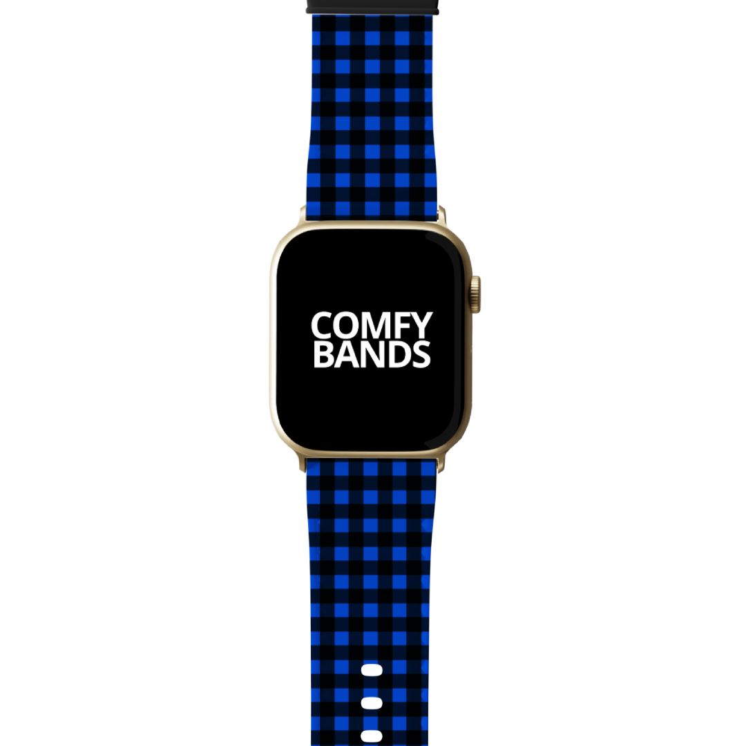 Blue & Black Plaid Series Band For Apple Watch