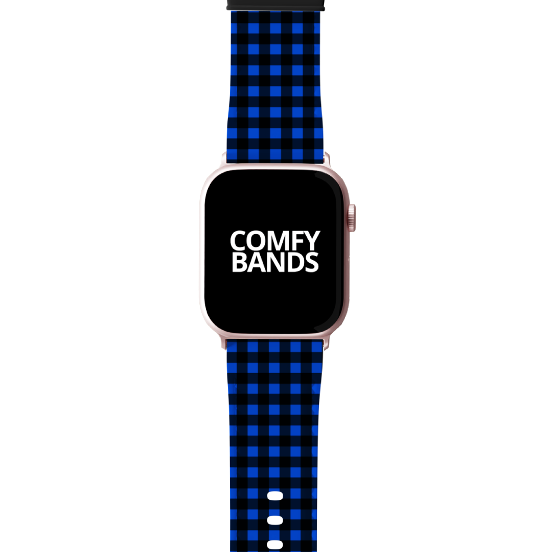 Blue & Black Plaid Series Band For Apple Watch