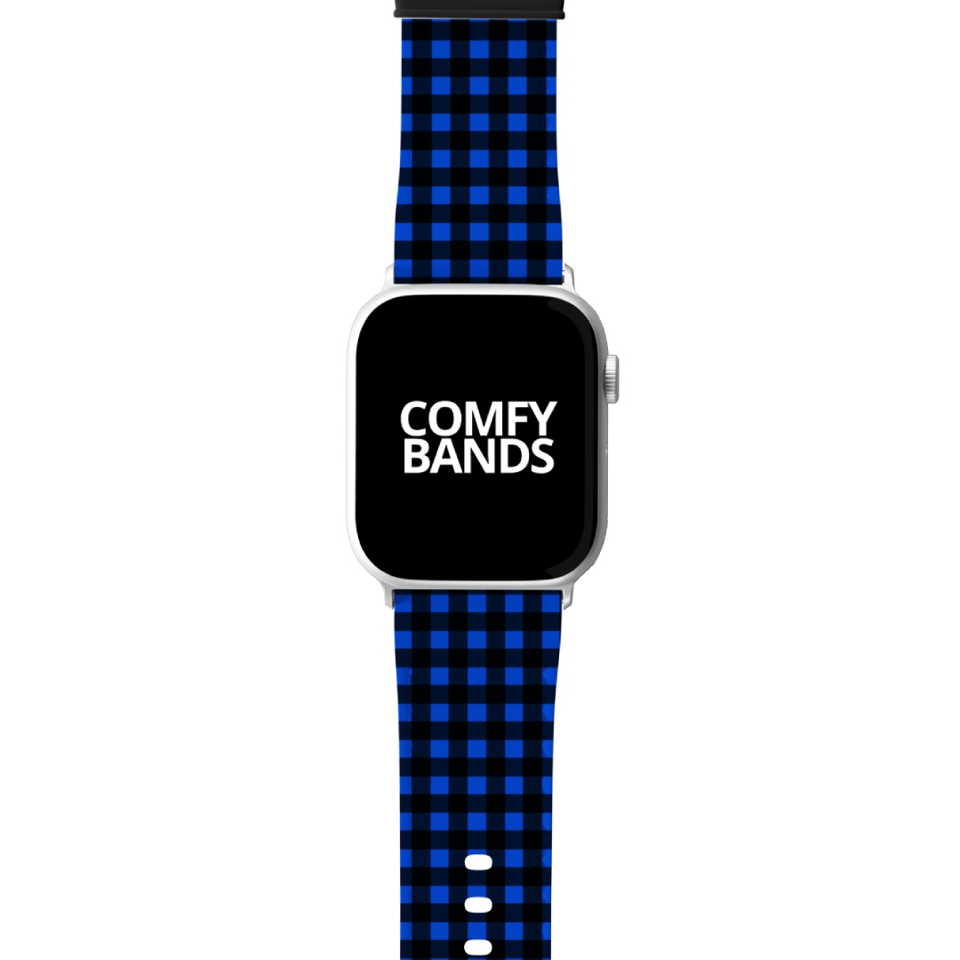 Blue & Black Plaid Series Band For Apple Watch