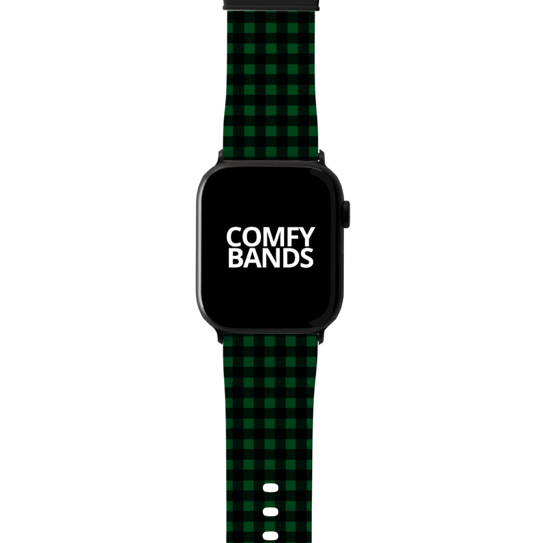 Green & Black Plaid Series Band For Apple Watch
