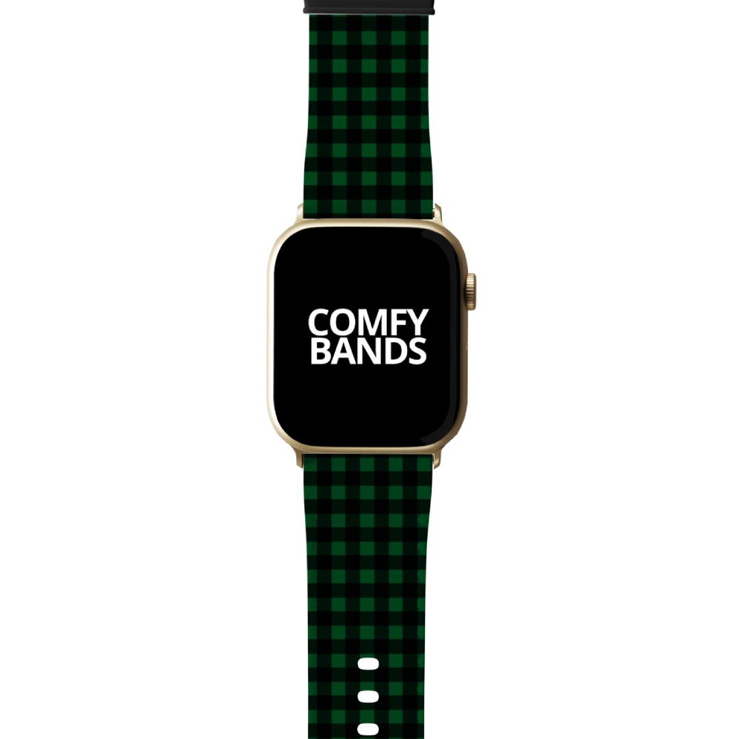 Green & Black Plaid Series Band For Apple Watch