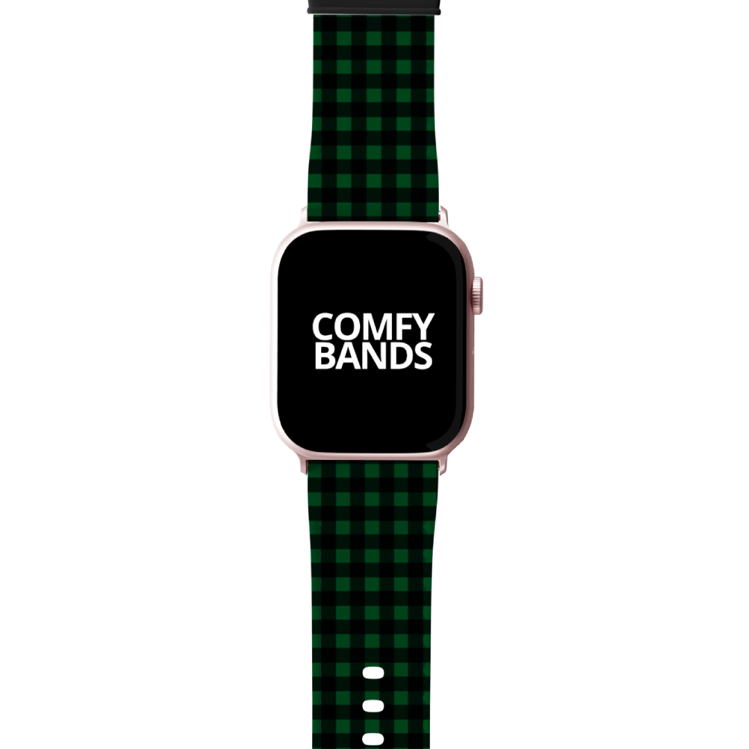 Green & Black Plaid Series Band For Apple Watch