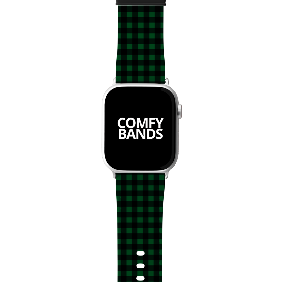 Green & Black Plaid Series Band For Apple Watch