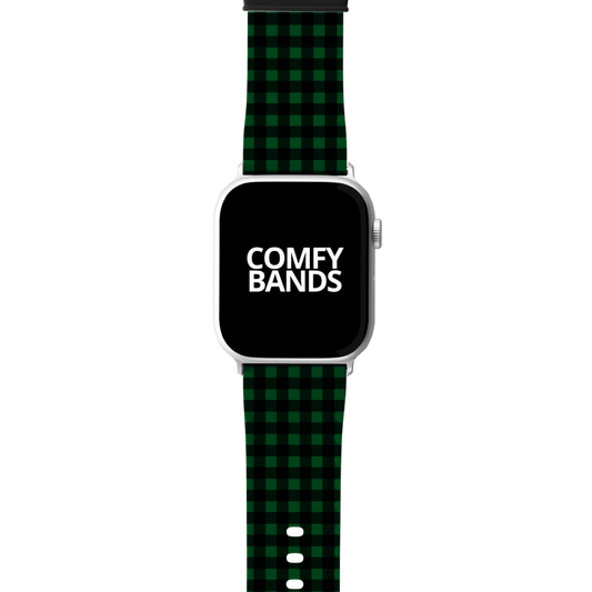 Green & Black Plaid Series Band For Apple Watch