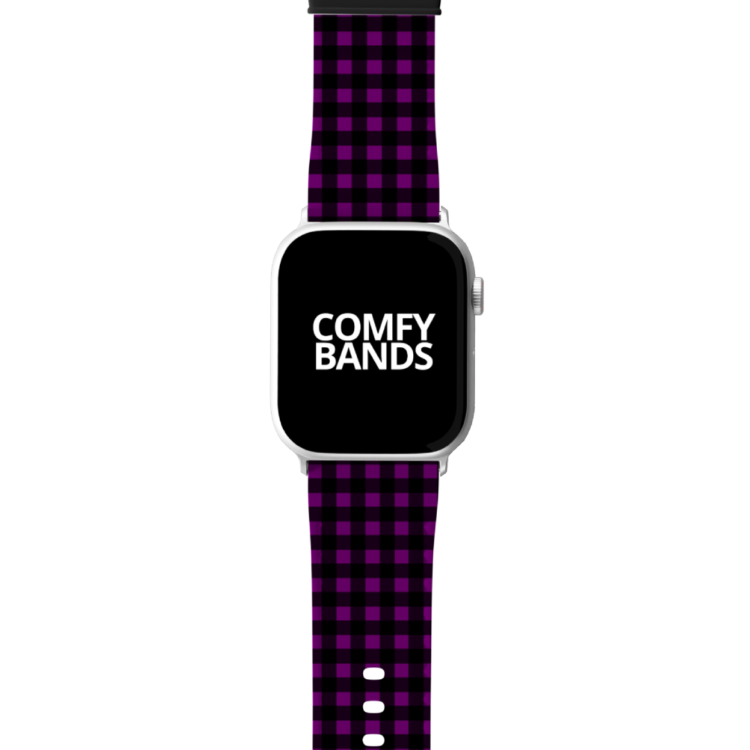 Purple & Black Plaid Series Band For Apple Watch