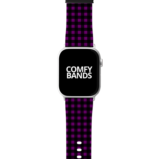 Purple & Black Plaid Series Band For Apple Watch