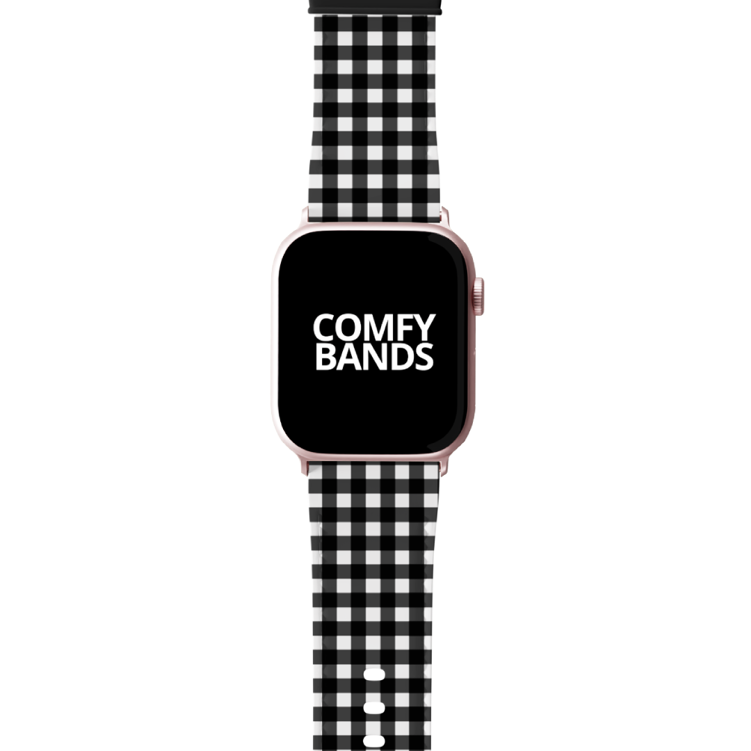 White & Black Plaid Series Band For Apple Watch
