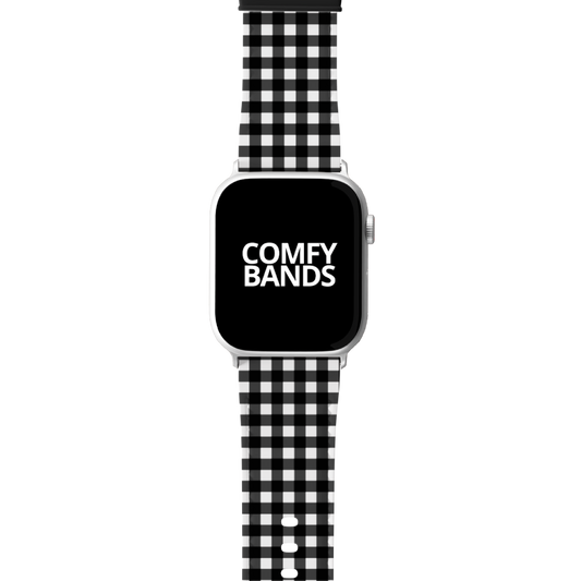 White & Black Plaid Series Band For Apple Watch
