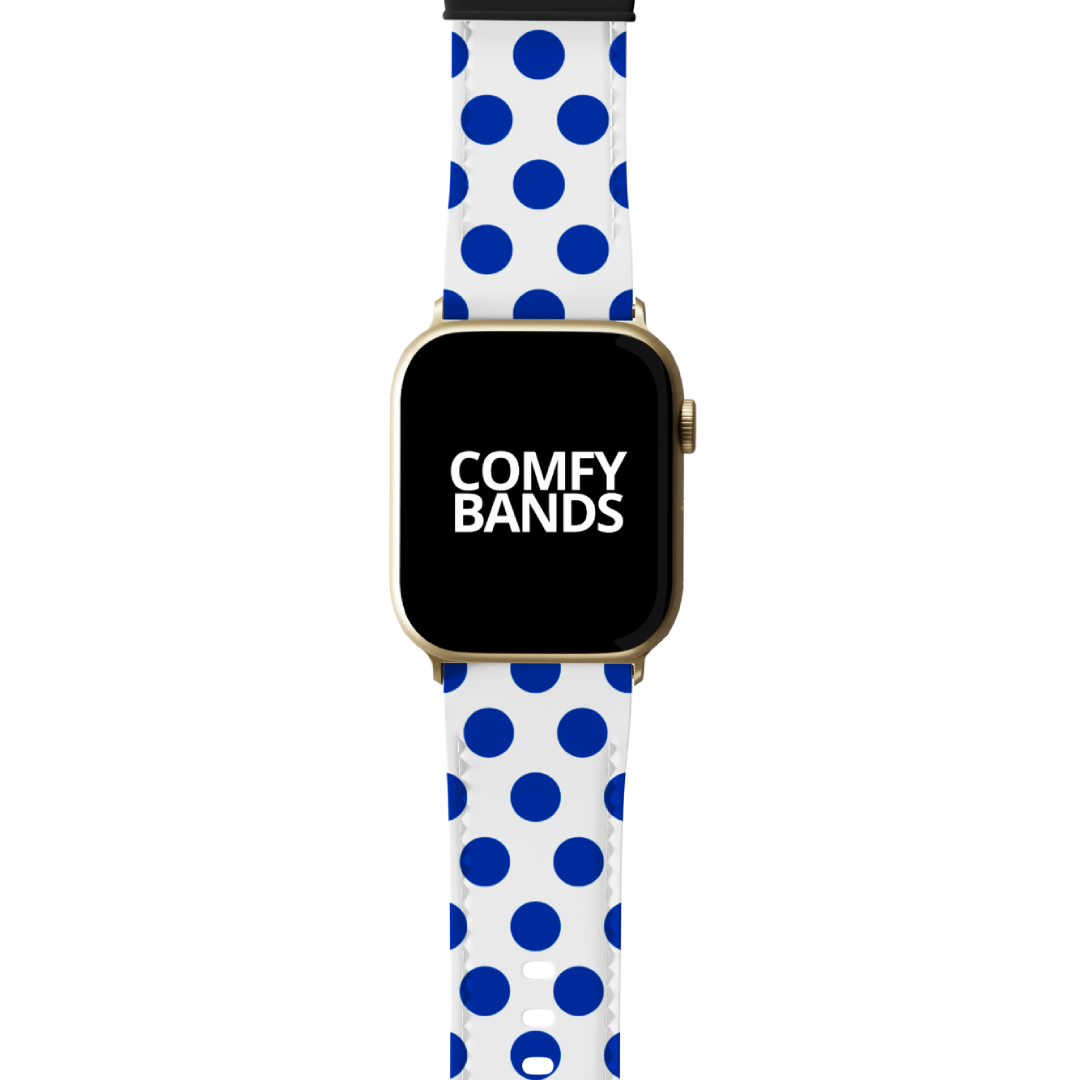 Blue & White Dot Series Band For Apple Watch