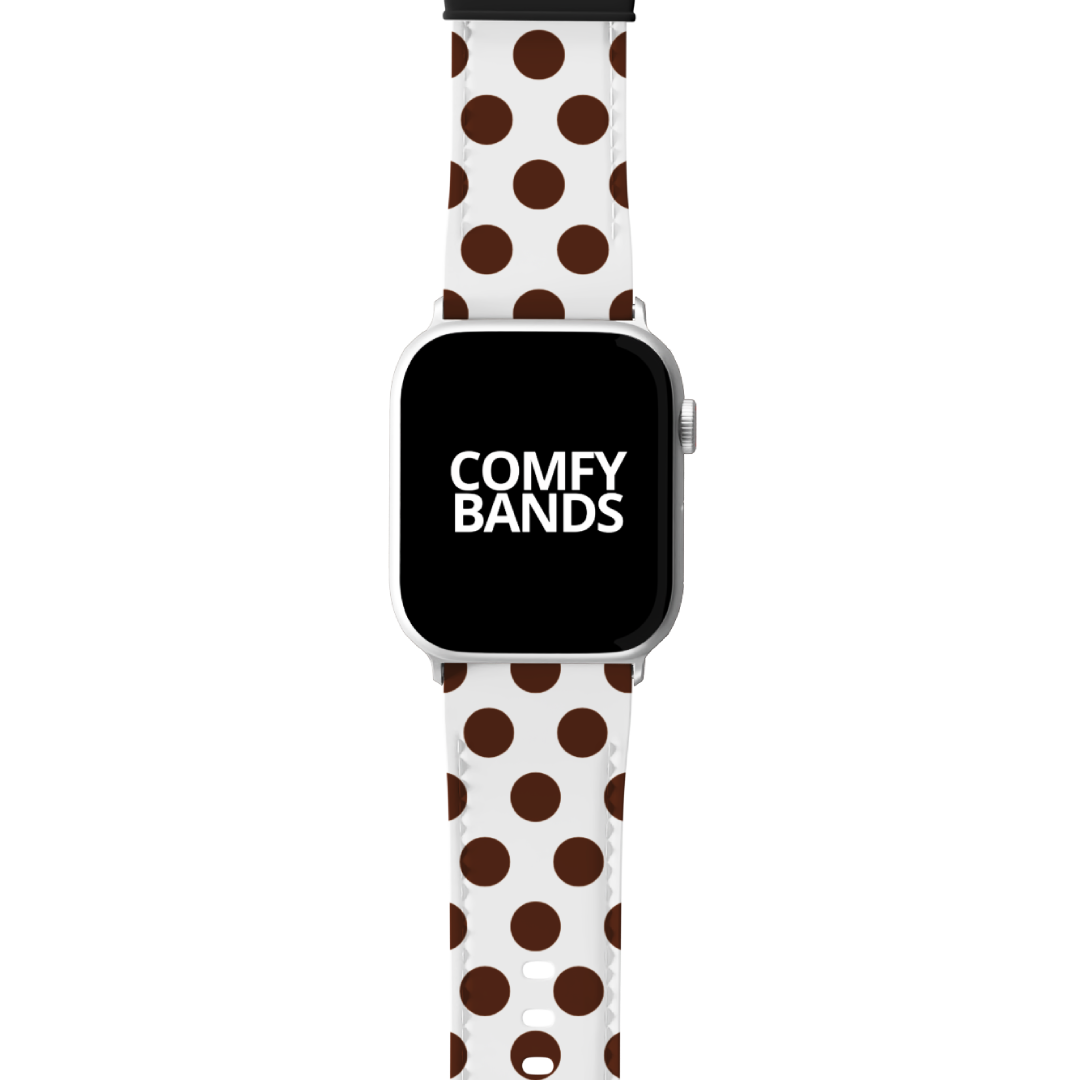 Brown & White Dot Series Band For Apple Watch