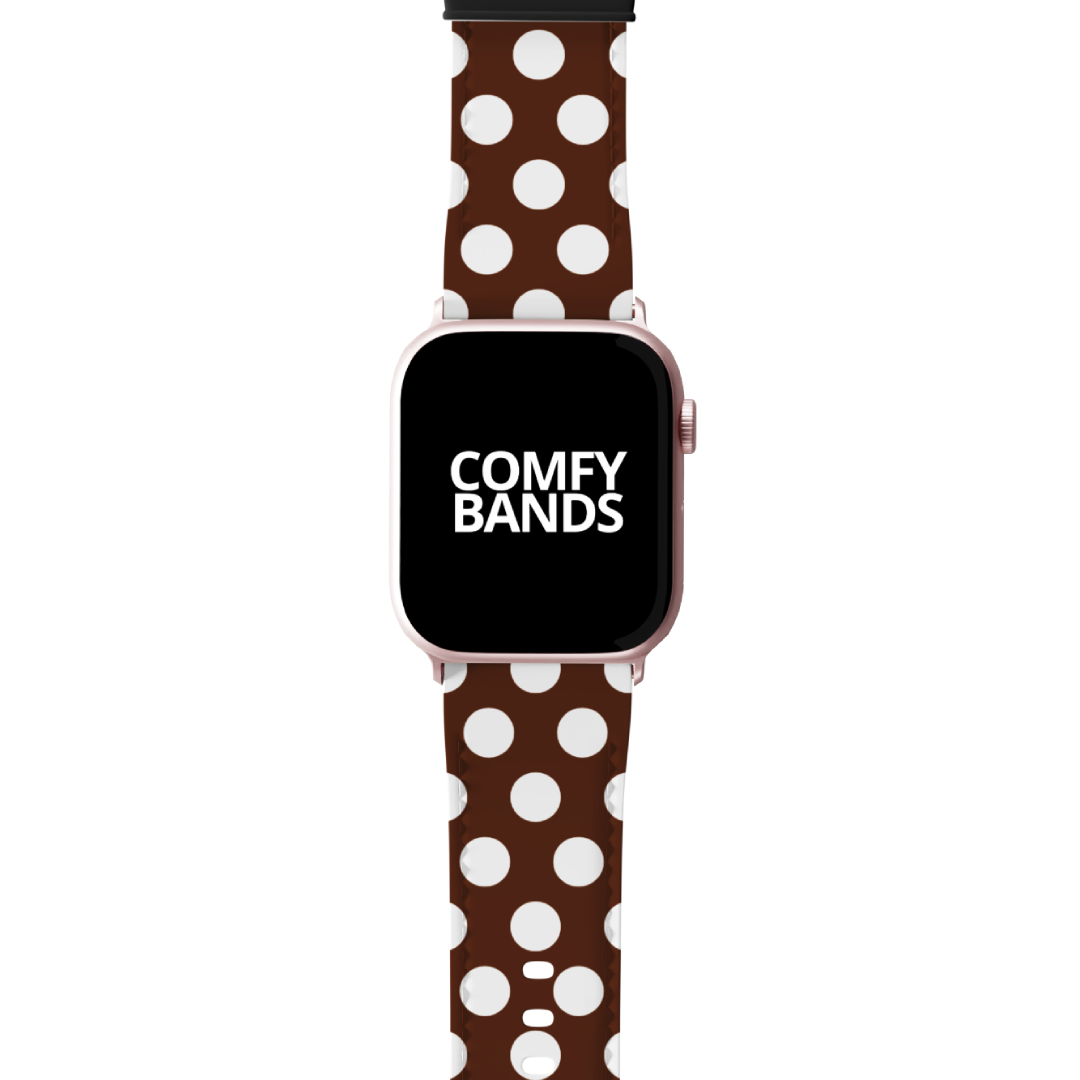 White & Brown Dot Series Band For Apple Watch