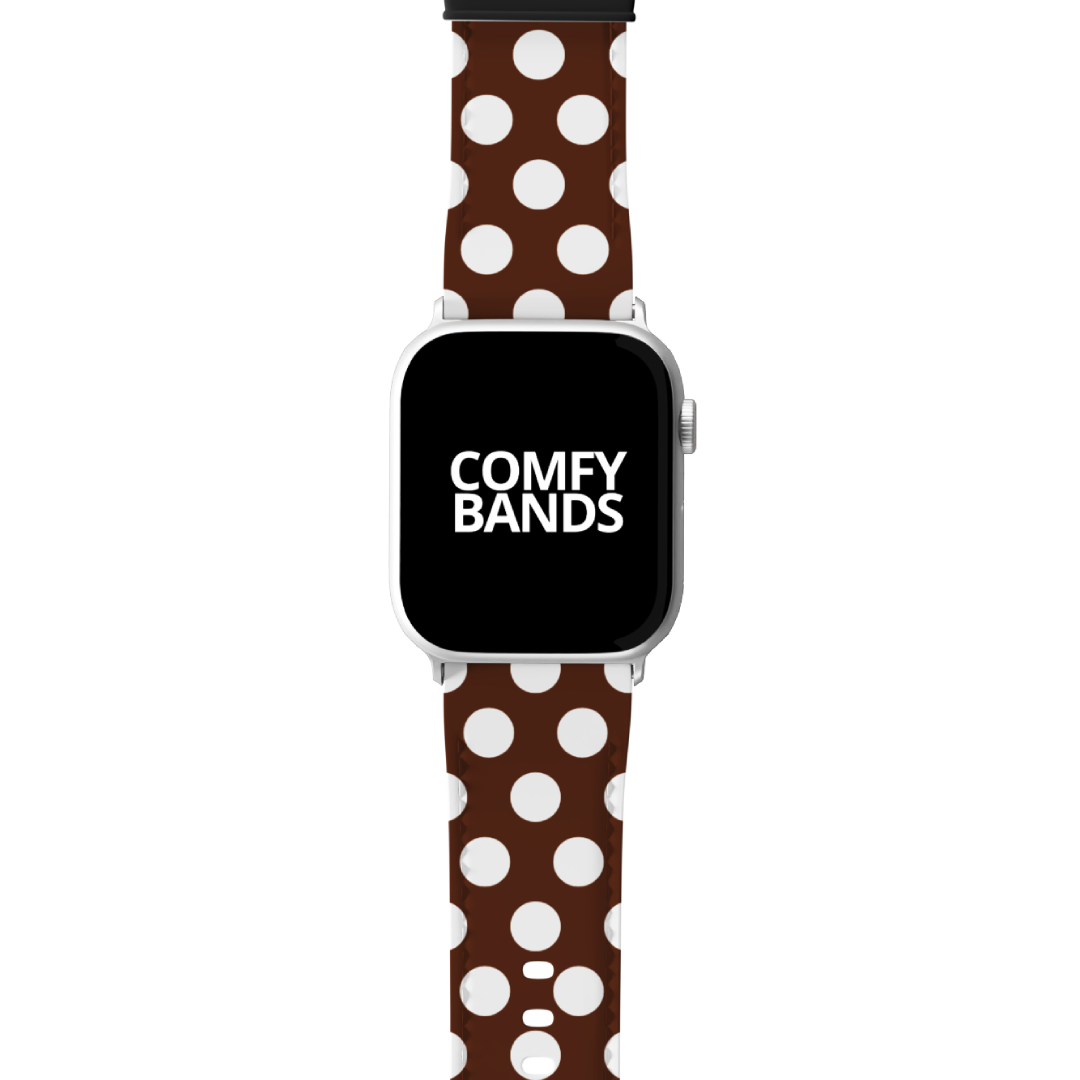 White & Brown Dot Series Band For Apple Watch