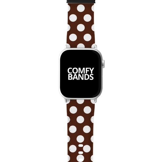 White & Brown Dot Series Band For Apple Watch