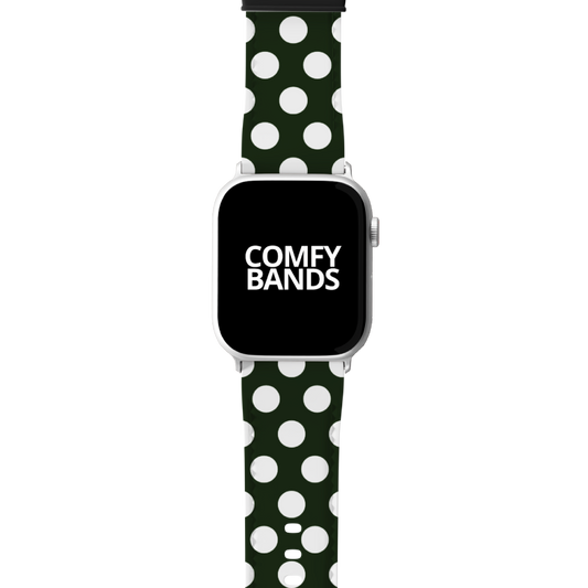 White & Green Dot Series Band For Apple Watch