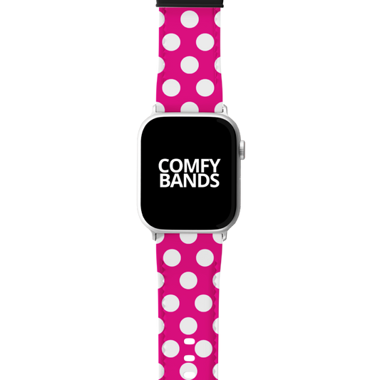 White & Pink Dot Series Band For Apple Watch