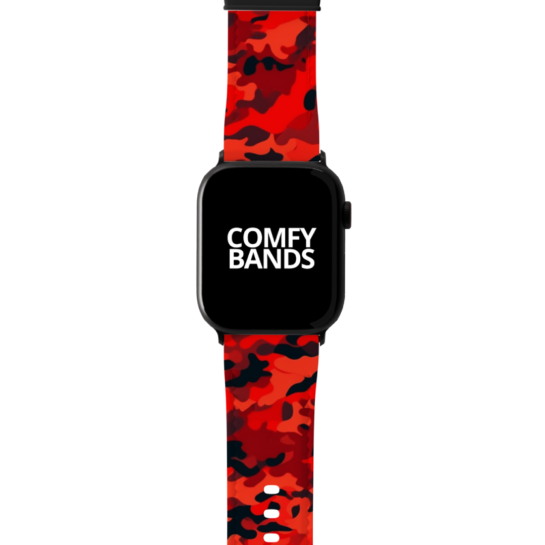 Red Purple Camouflage Series Band For Apple Watch