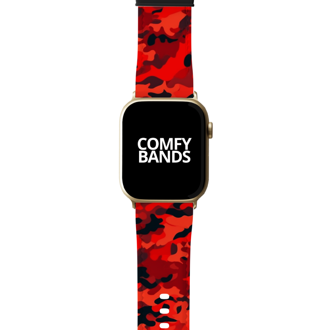 Red Purple Camouflage Series Band For Apple Watch