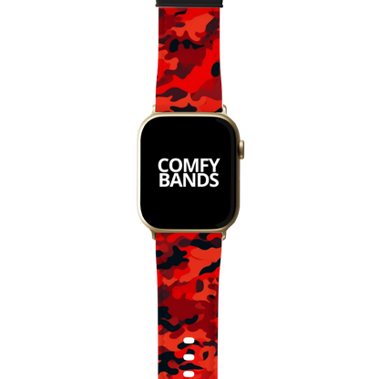 Red Purple Camouflage Series Band For Apple Watch