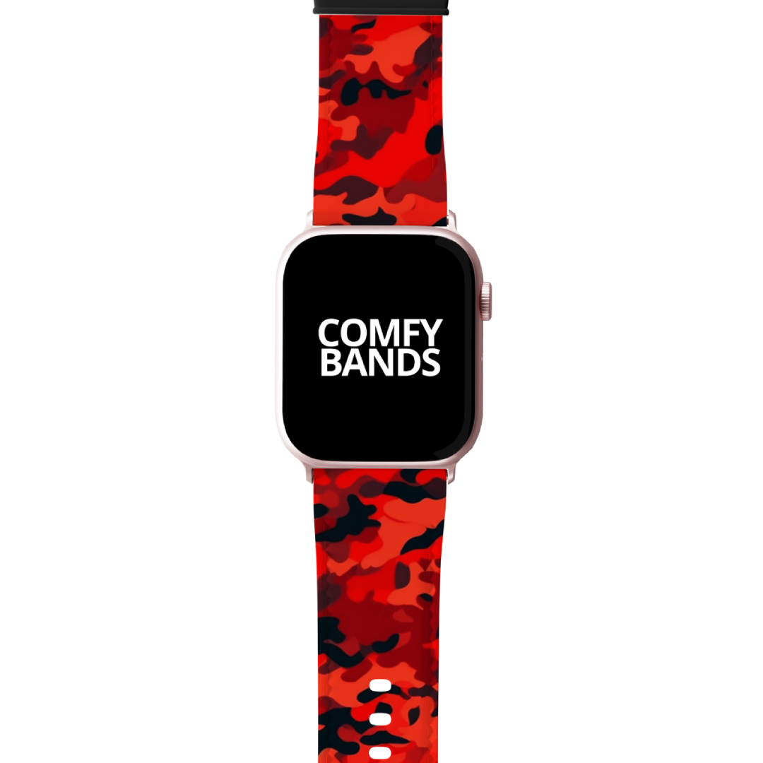 Red Purple Camouflage Series Band For Apple Watch